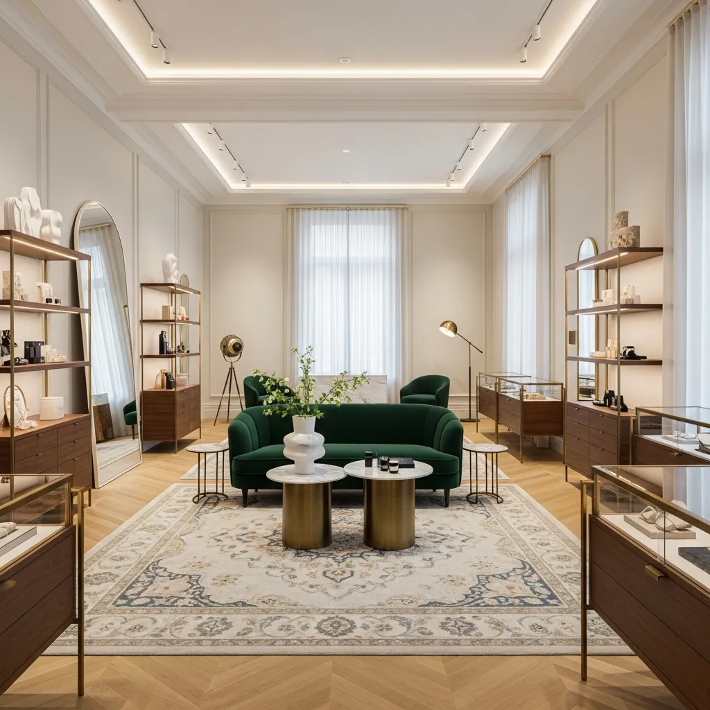 Elegant boutique retail space interior