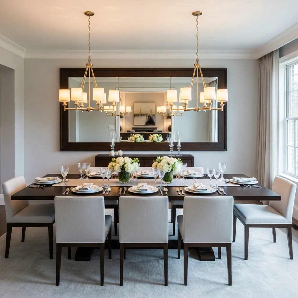 Beautifully arranged dining space demonstrating balance
