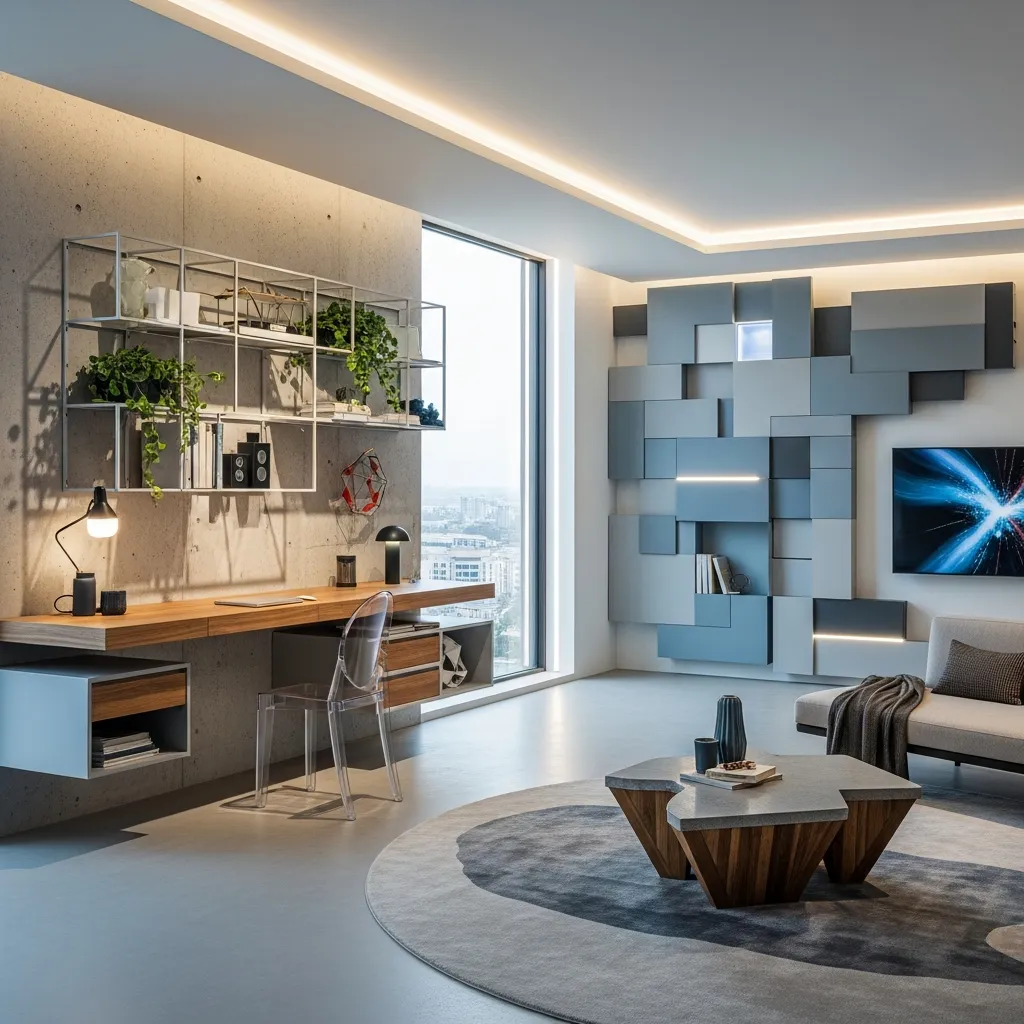 Modern design elements showcasing creative solutions